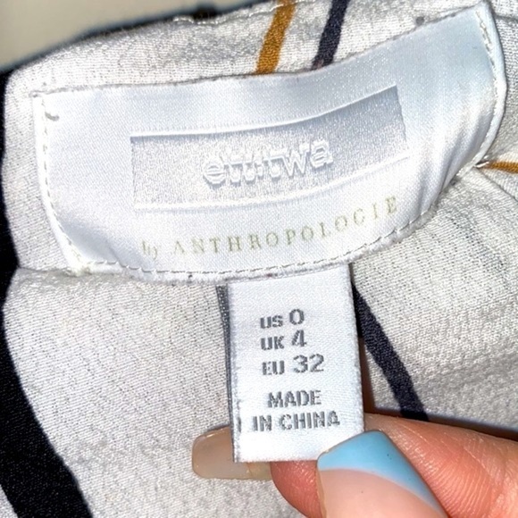 ETT:TWA ANTHRO Manon Striped Flare Pants - Picture 7 of 9